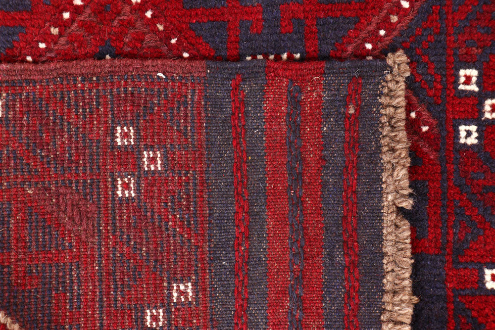 Dark Blue Mashwani 2' 5 x 11' 5 - No. 63323 - ALRUG Rug Store