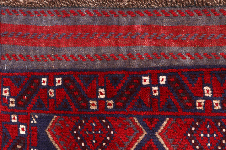 Dark Blue Mashwani 2' 6 x 11' - No. 63324 - ALRUG Rug Store