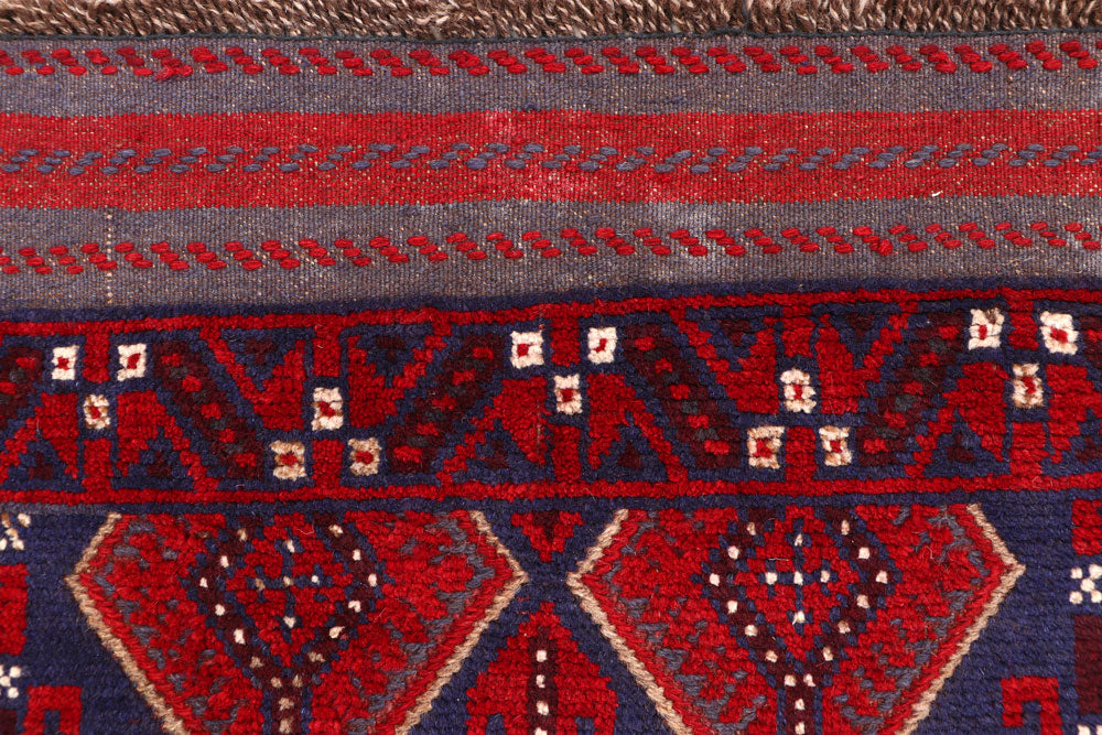 Dark Blue Mashwani 2' 6 x 11' - No. 63324 - ALRUG Rug Store