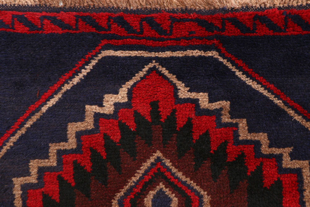 Dark Blue Baluchi 2' 10 x 12' 8 - No. 63326 - ALRUG Rug Store