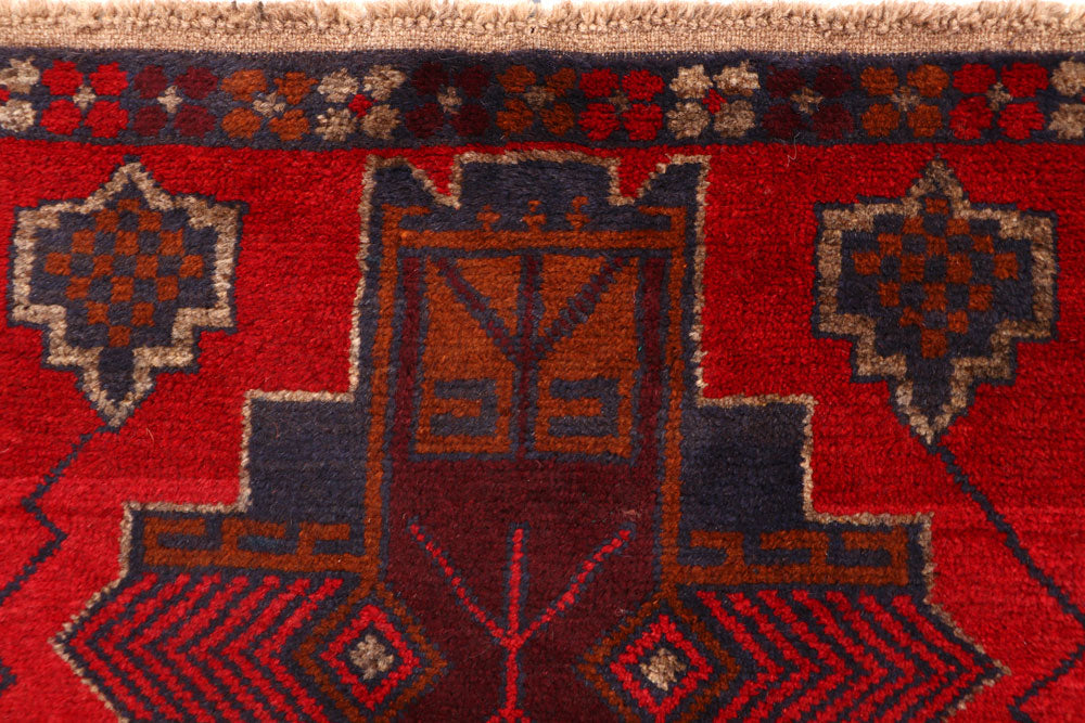 Firebrick Baluchi 2' 11 x 12' 5 - No. 63329 - ALRUG Rug Store