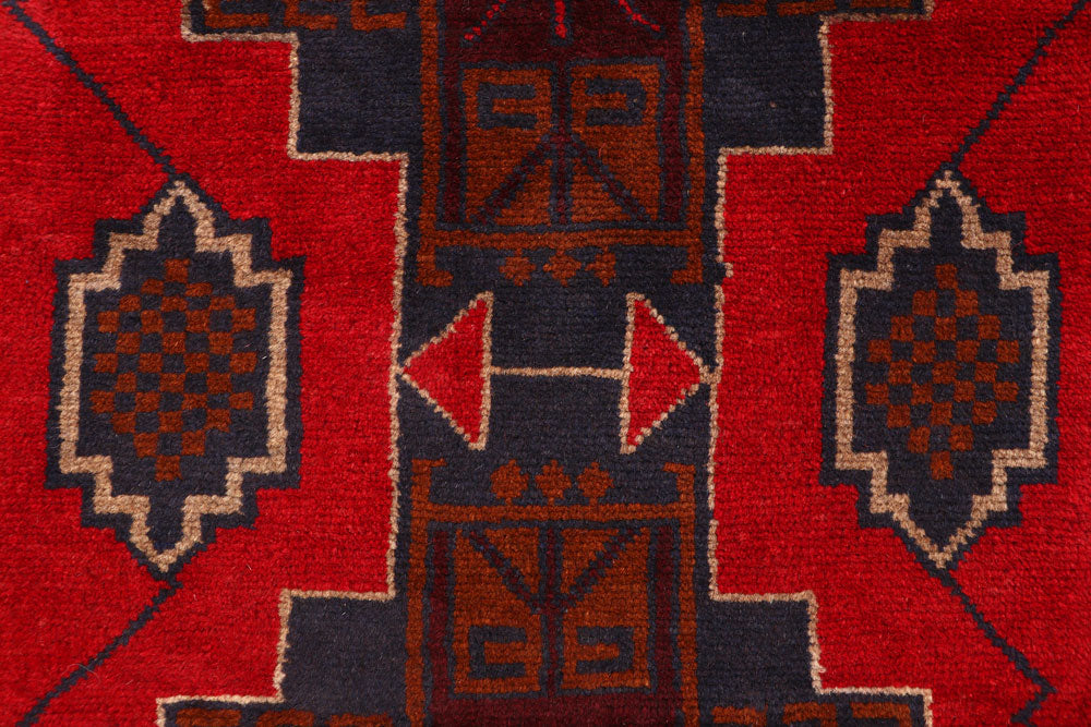 Firebrick Baluchi 2' 11 x 12' 5 - No. 63329 - ALRUG Rug Store