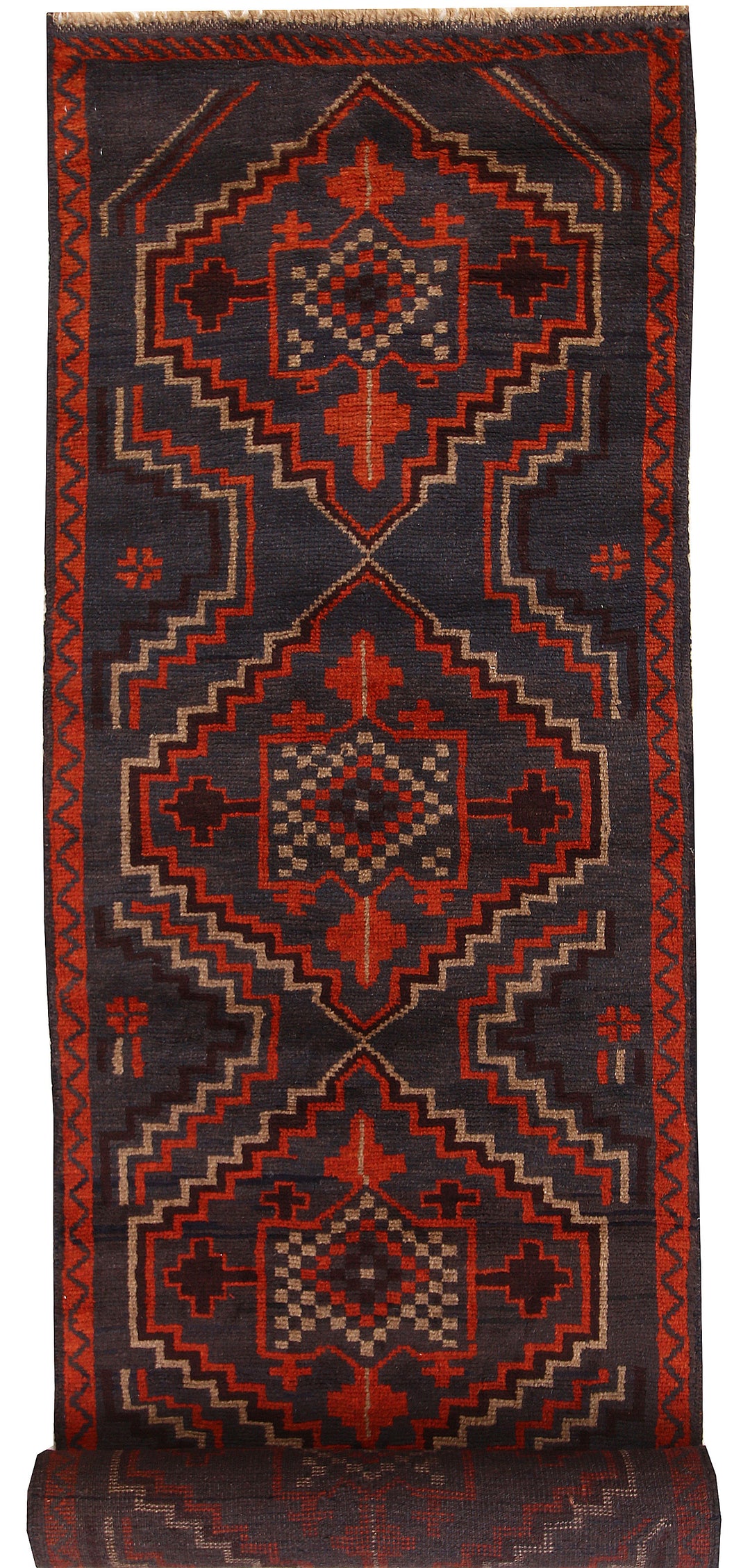 Dark Blue Baluchi 2' 9 x 12' 2 - No. 63331 - ALRUG Rug Store
