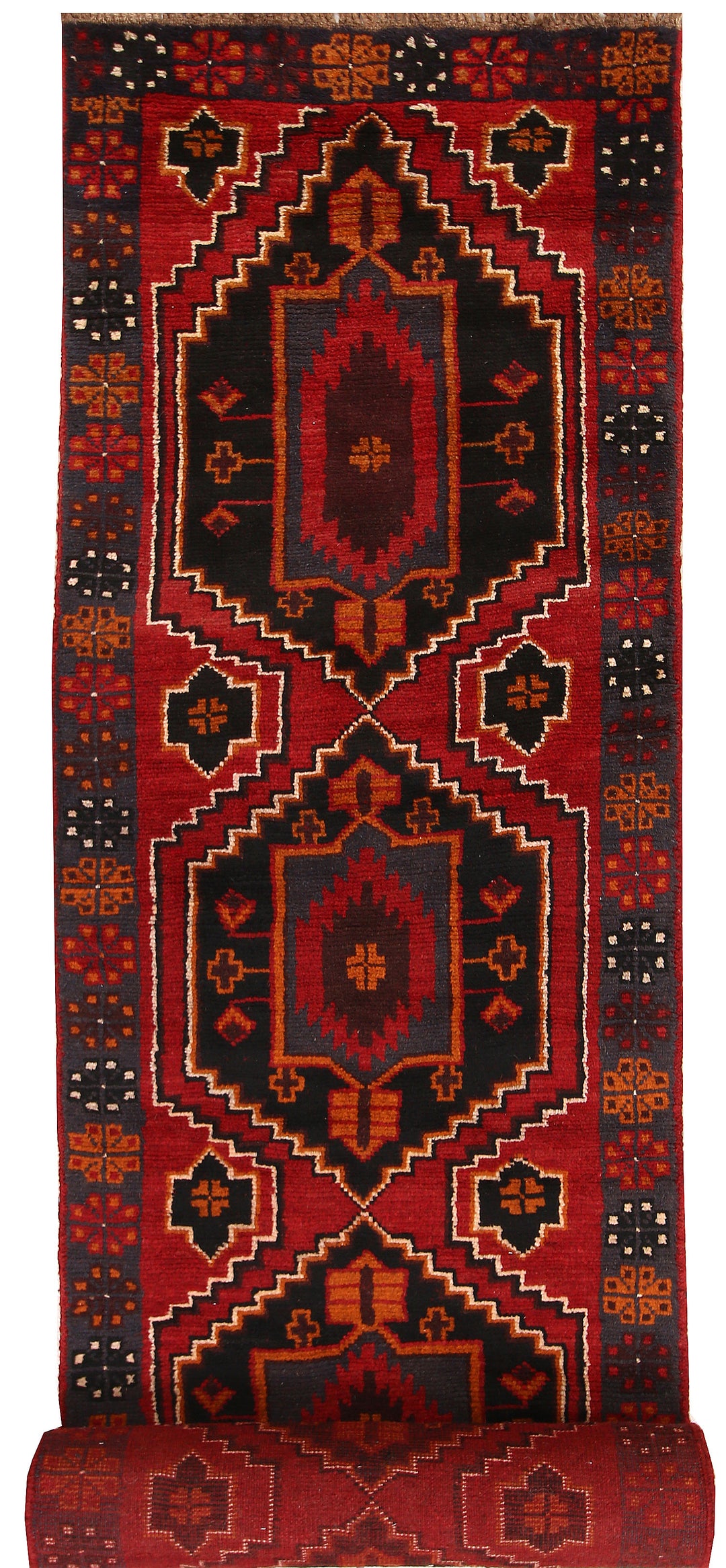 Firebrick Baluchi 2' 7 x 12' 7 - No. 63334 - ALRUG Rug Store