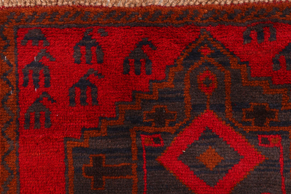 Firebrick Baluchi 2' 8 x 13' 2 - No. 63335 - ALRUG Rug Store