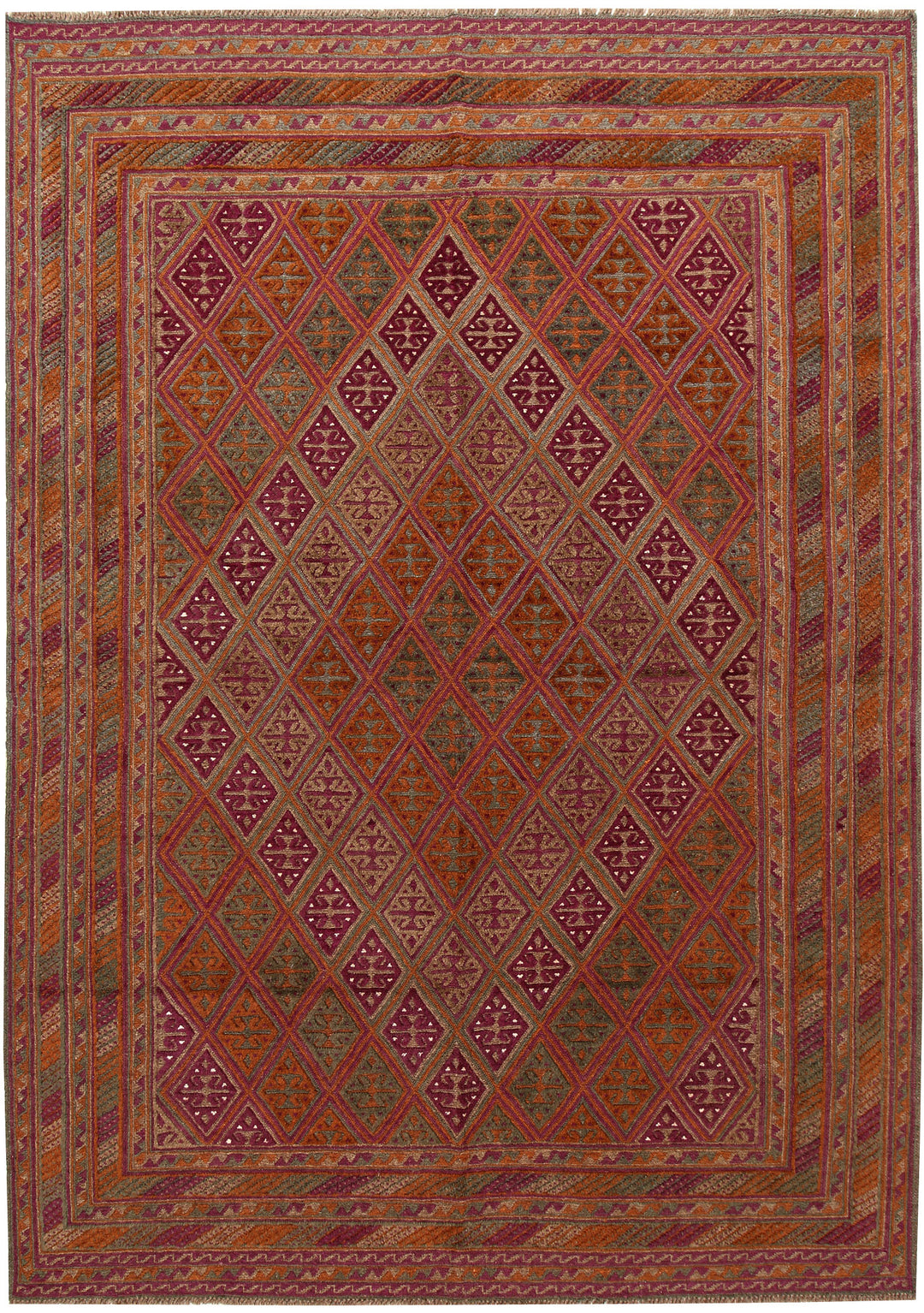 Multi Colored Mashwani 6' 7 x 9' 1 - No. 63383 - ALRUG Rug Store