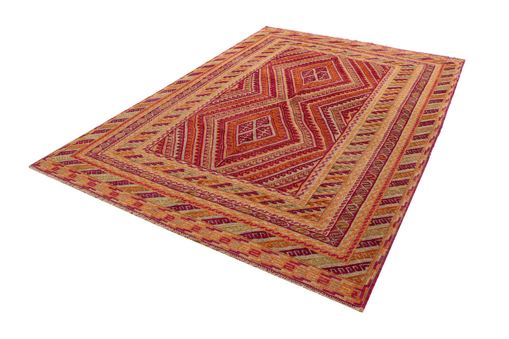 Multi Colored Mashwani 6' 8 x 9' 1 - No. 63387 - ALRUG Rug Store