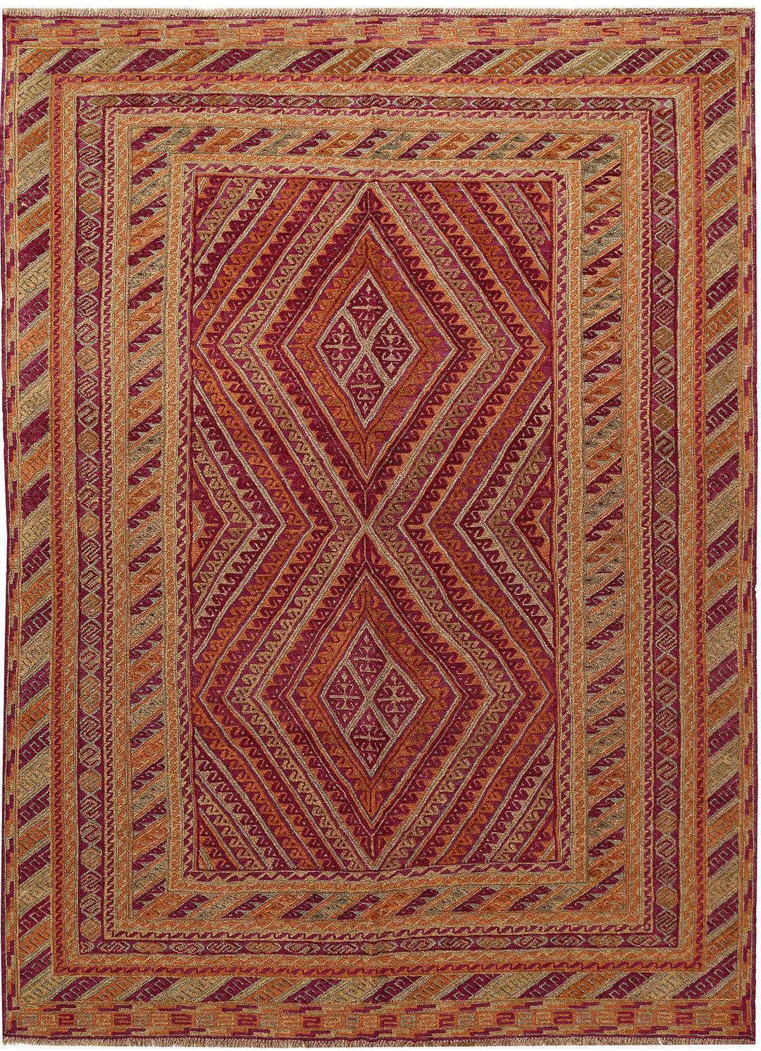 Multi Colored Mashwani 6' 8 x 9' 1 - No. 63387 - ALRUG Rug Store