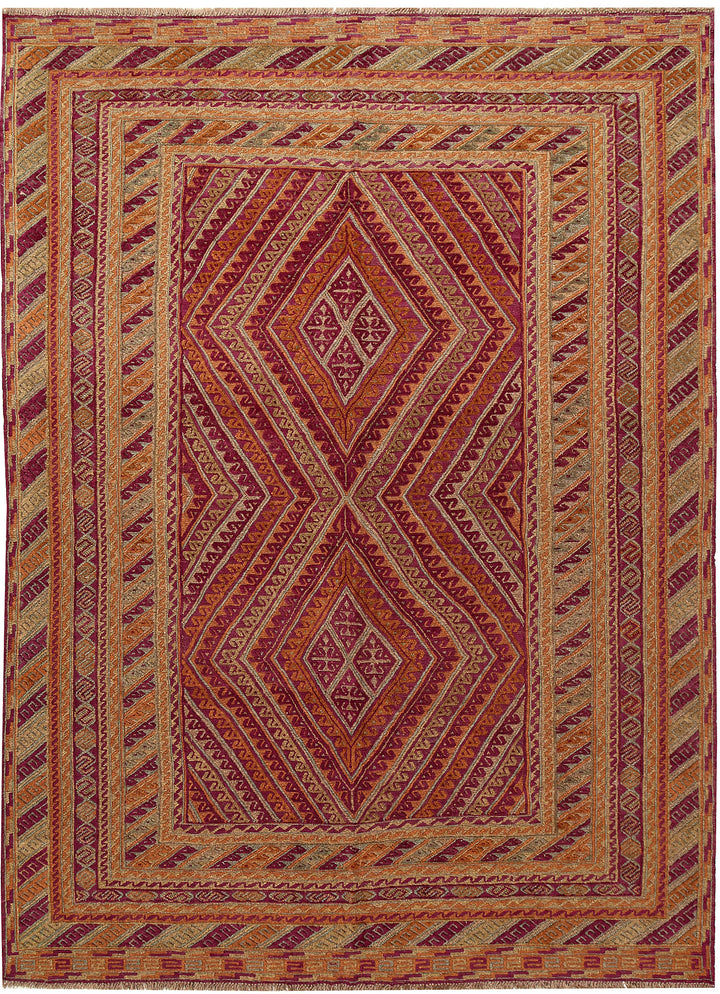 Multi Colored Mashwani 6' 8 x 9' 1 - No. 63387 - ALRUG Rug Store