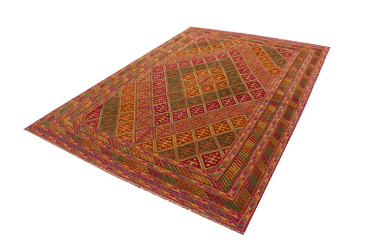Multi Colored Mashwani 6' 6 x 9' 2 - No. 63390 - ALRUG Rug Store