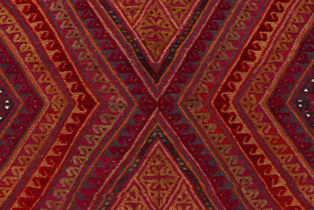 Multi Colored Mashwani 6' 10 x 8' 10 - No. 63391 - ALRUG Rug Store