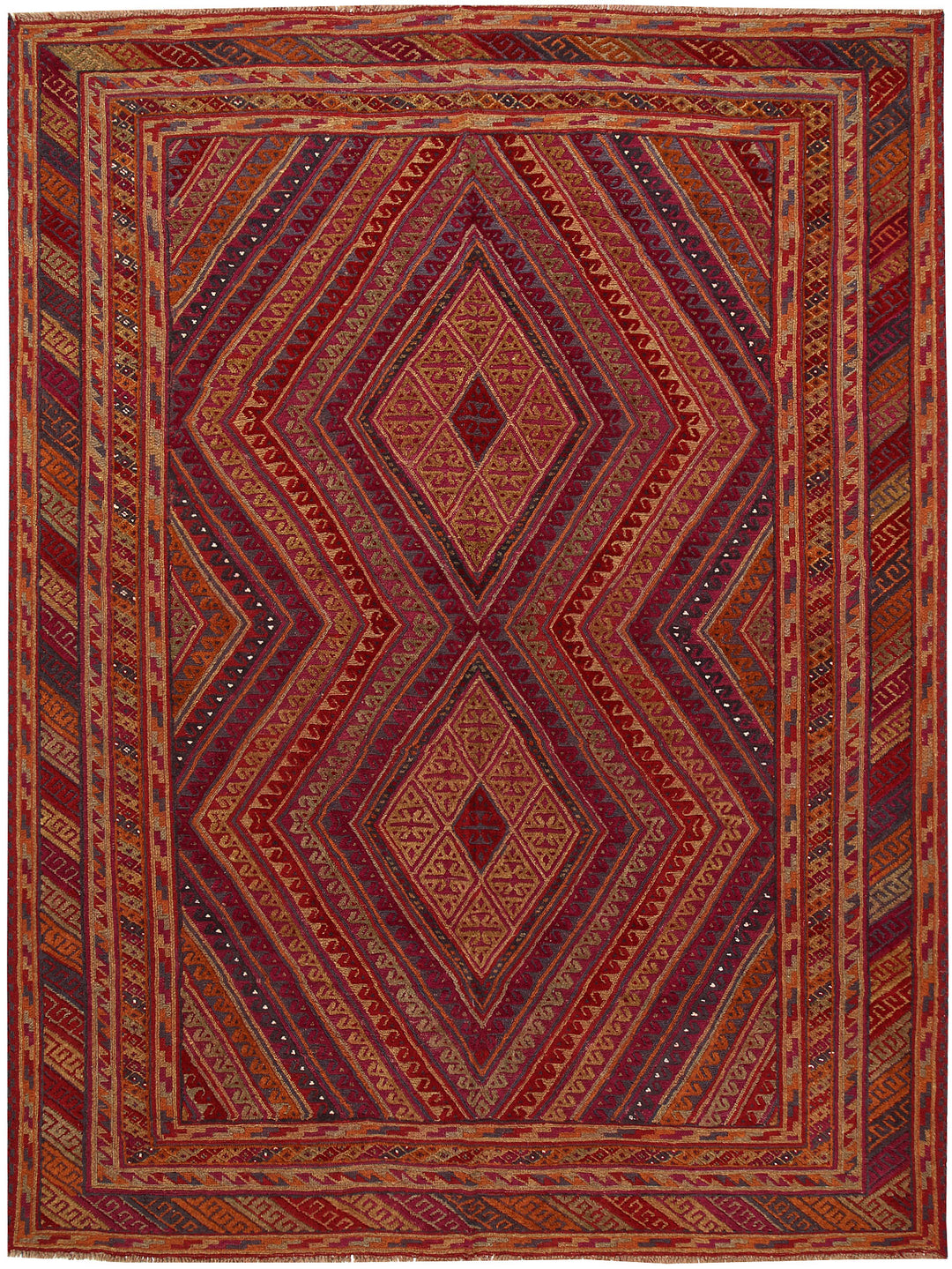 Multi Colored Mashwani 6' 10 x 8' 10 - No. 63391 - ALRUG Rug Store