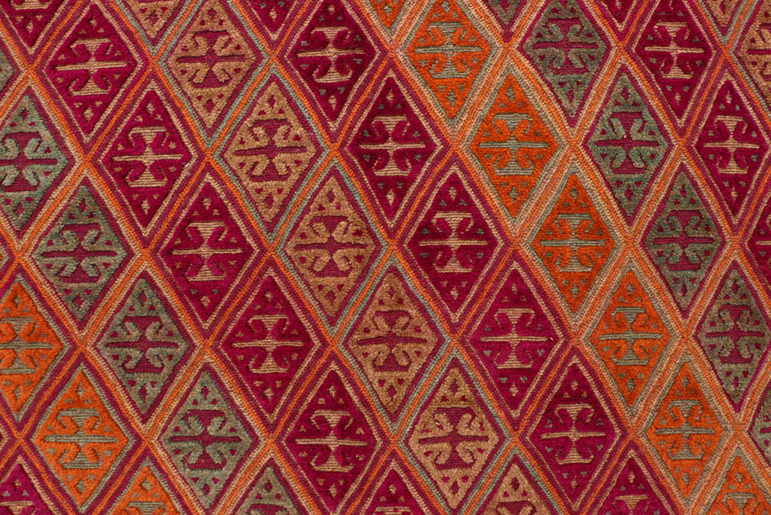 Multi Colored Mashwani 6'  10" x 8'  10" - No. QA24973