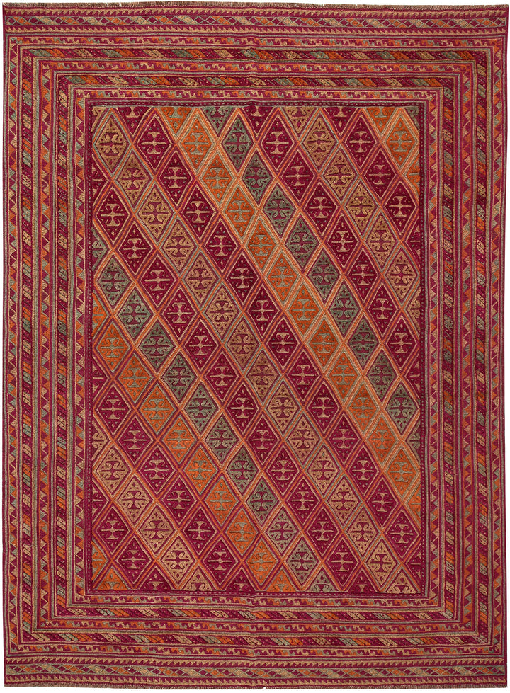 Multi Colored Mashwani 6'  10" x 8'  10" - No. QA24973