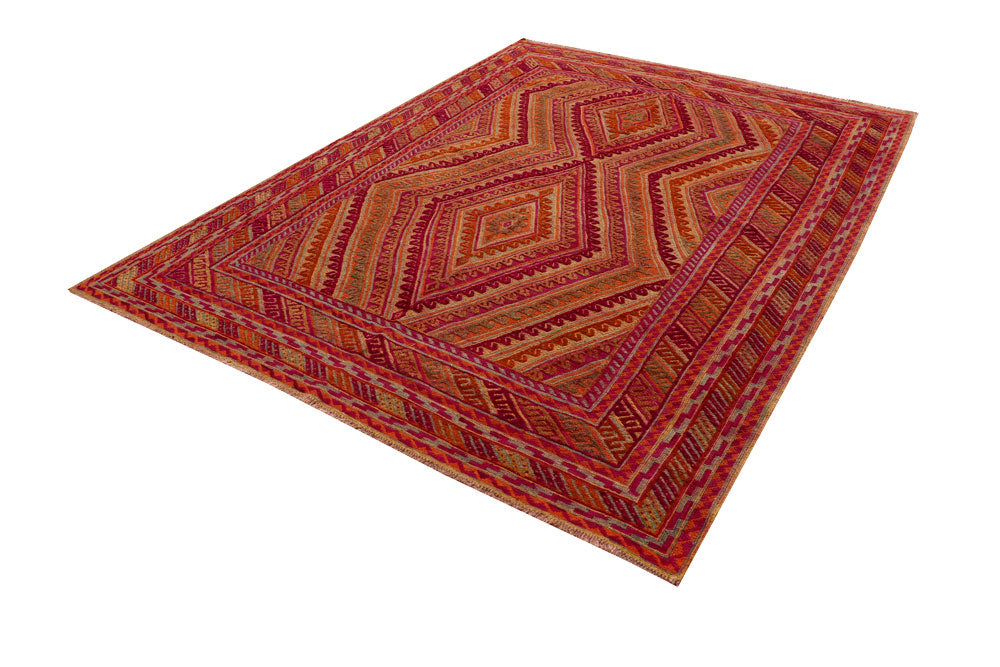 Multi Colored Mashwani 6' 8 x 8' 10 - No. 63393 - ALRUG Rug Store