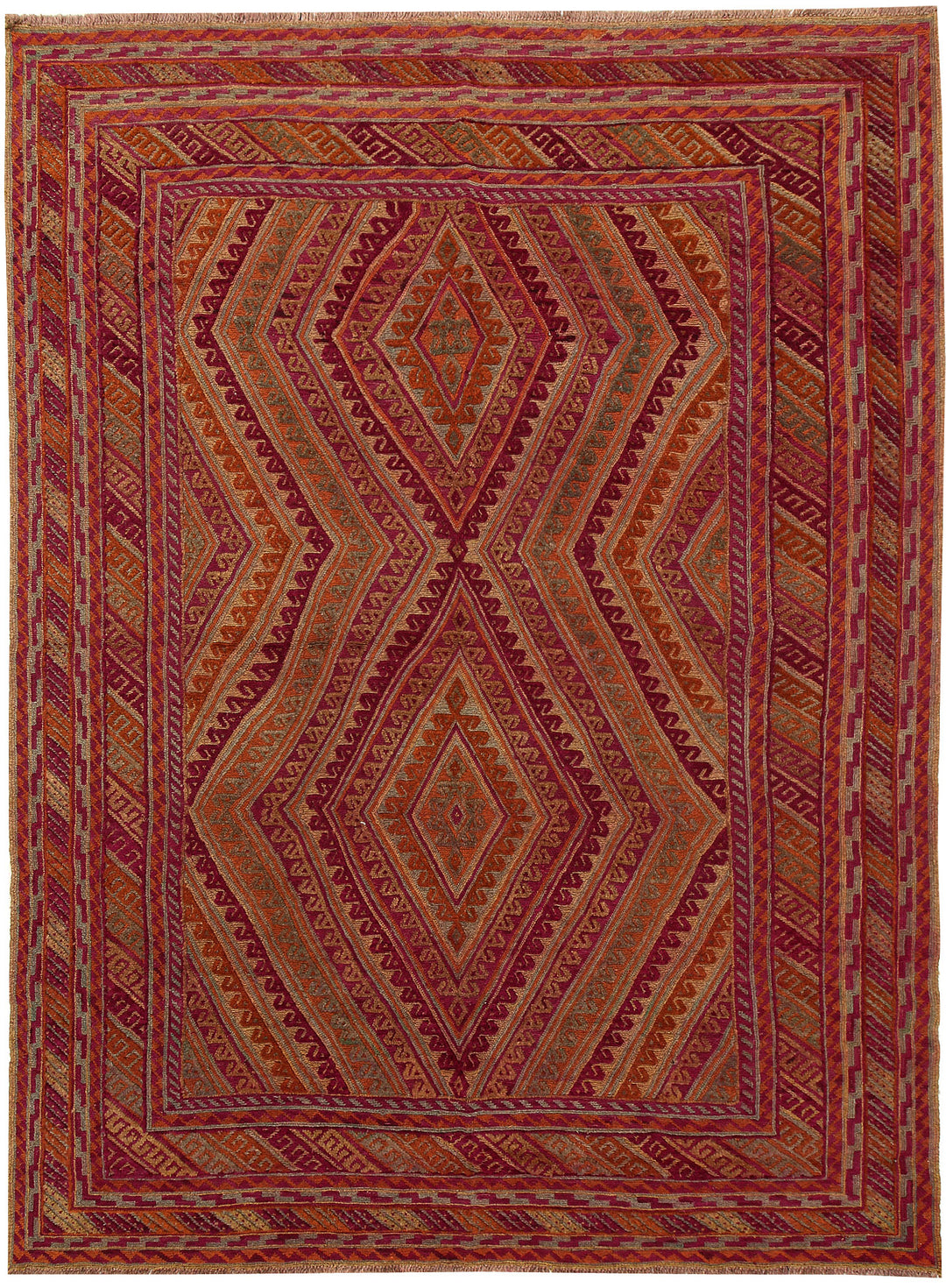 Multi Colored Mashwani 6' 8 x 8' 10 - No. 63393 - ALRUG Rug Store