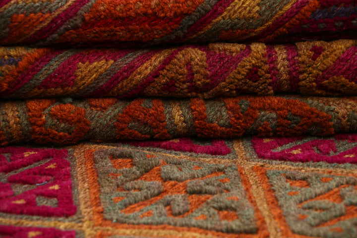 Multi Colored Mashwani 6' 8 x 8' 9 - No. 63394 - ALRUG Rug Store