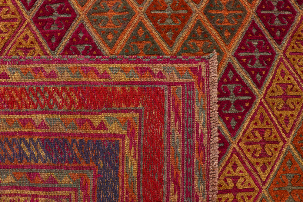 Multi Colored Mashwani 6' 8 x 8' 9 - No. 63394 - ALRUG Rug Store