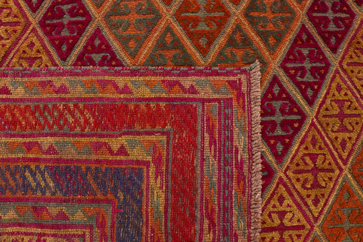 Multi Colored Mashwani 6' 8 x 8' 9 - No. 63394 - ALRUG Rug Store