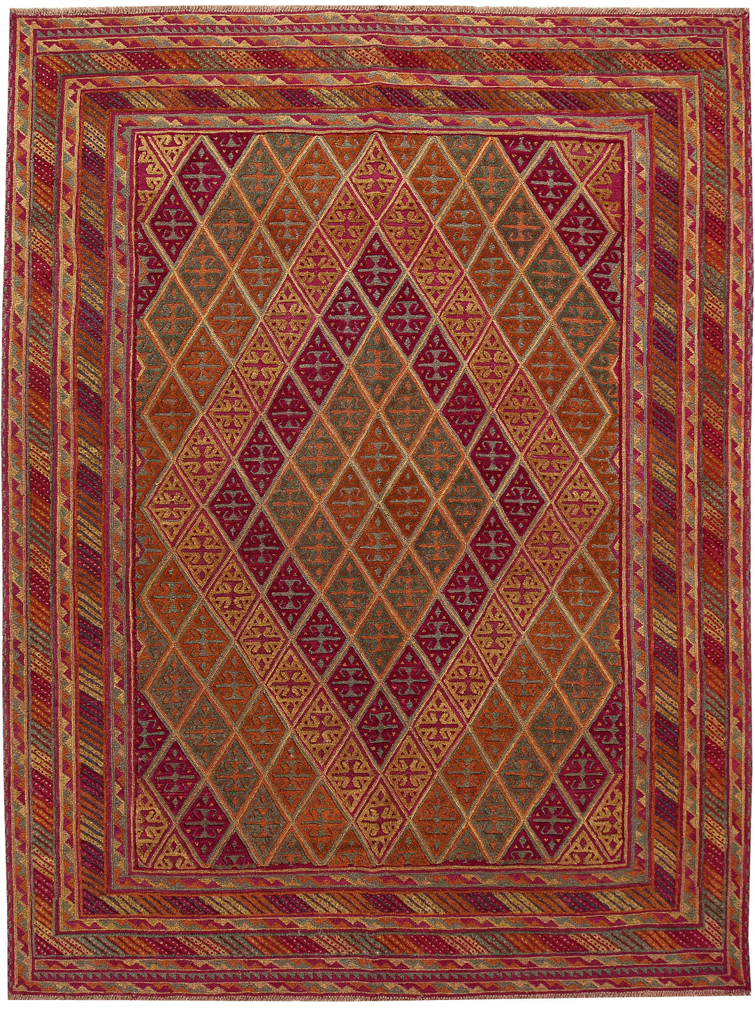 Multi Colored Mashwani 6' 8 x 8' 9 - No. 63394 - ALRUG Rug Store