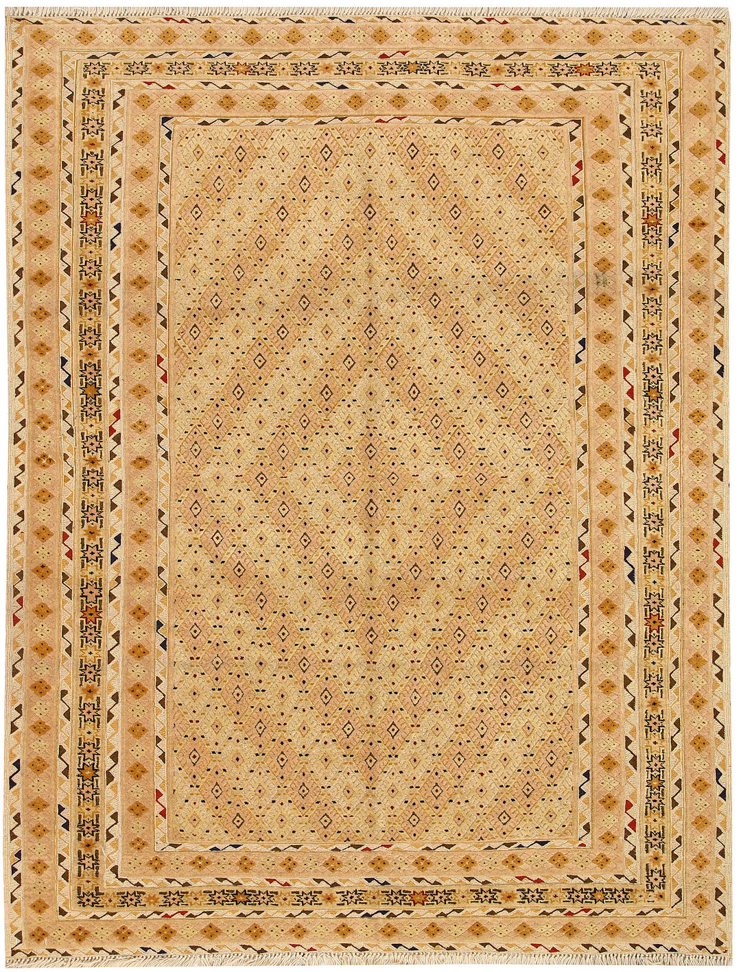 Afghan Mashwani Rug 4' 11 x 6' 3 Hand-Knotted