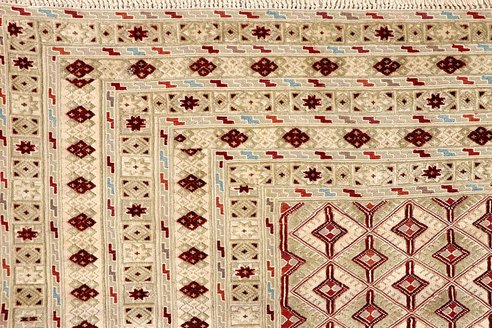 Multi Colored Mashwani 6' 9 x 9' 4 - No. 63406 - ALRUG Rug Store