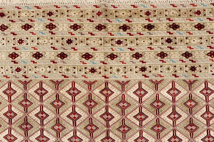 Multi Colored Mashwani 6' 9 x 9' 4 - No. 63406 - ALRUG Rug Store