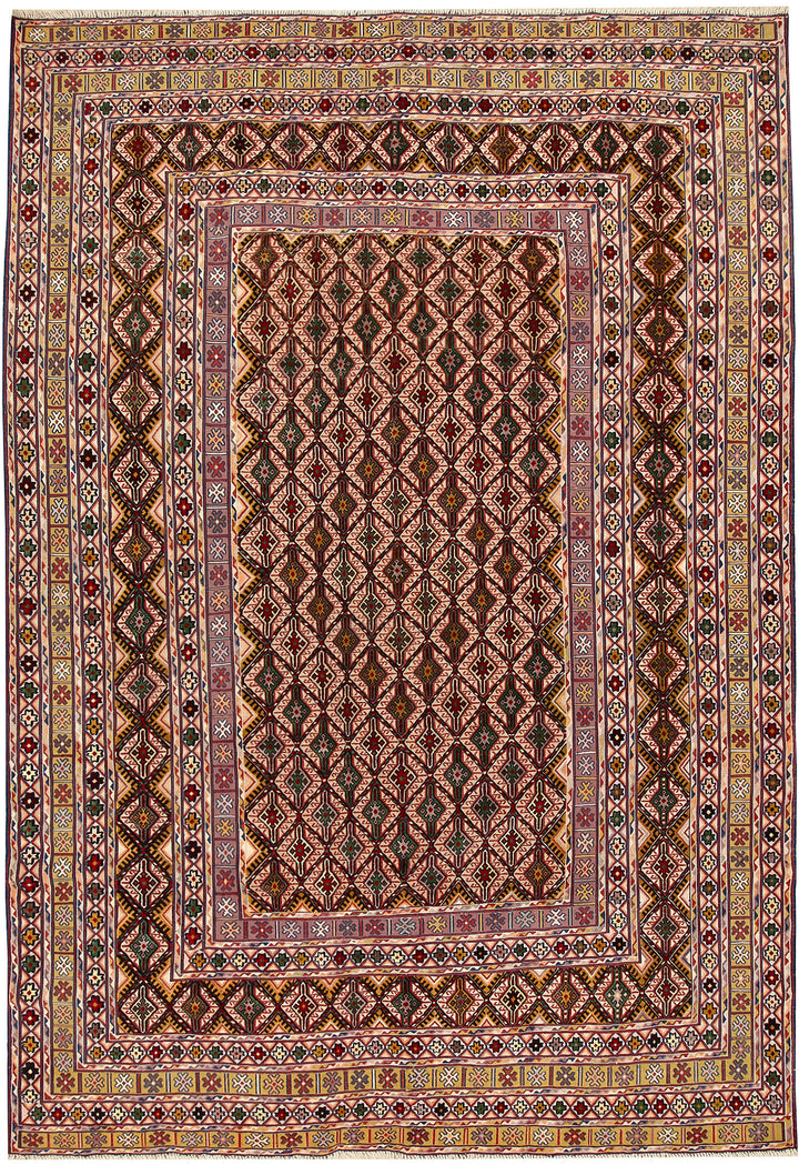 Multi Colored Mashwani 6' 7 x 9' 5 - No. 63409 - ALRUG Rug Store
