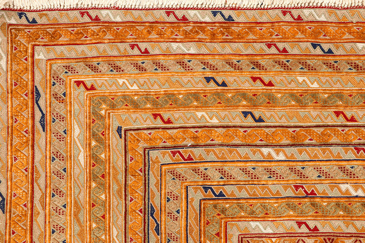 Multi Colored Mashwani 6' 4 x 9' 5 - No. 63410 - ALRUG Rug Store
