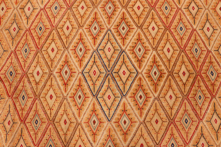 Navajo White Mashwani 10' 2 x 12' - No. 63411 - ALRUG Rug Store