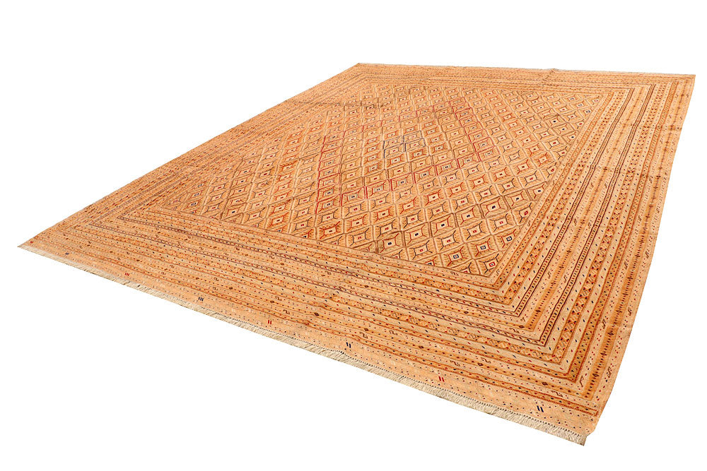 Navajo White Mashwani 10' 2 x 12' - No. 63411 - ALRUG Rug Store