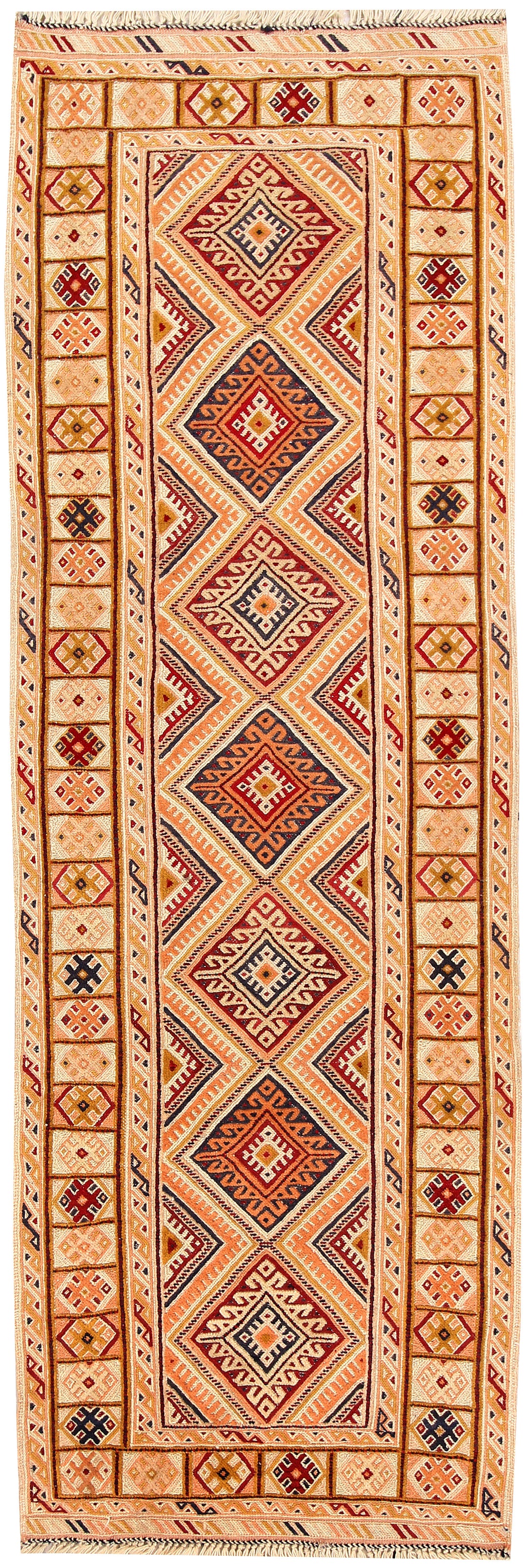 Afghan Mashwani Rug 2'1" x 6'4" Hand-Knotted