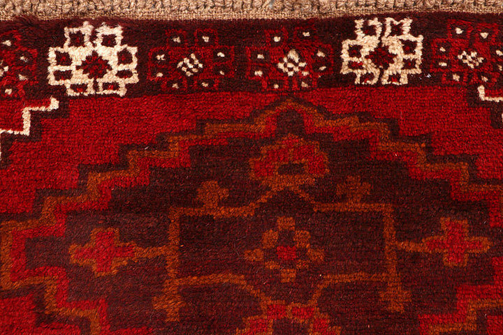 Dark Red Baluchi 2'  6" x 8'  5" - No. QA20894