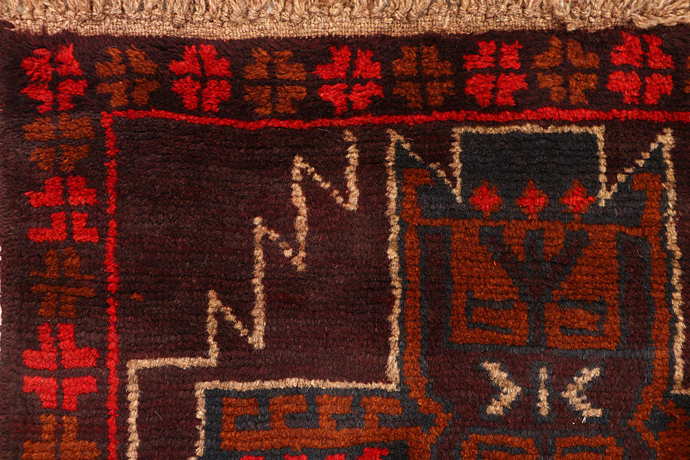 Saddle Brown Baluchi 2' 6 x 7' 11 - No. 63426 - ALRUG Rug Store