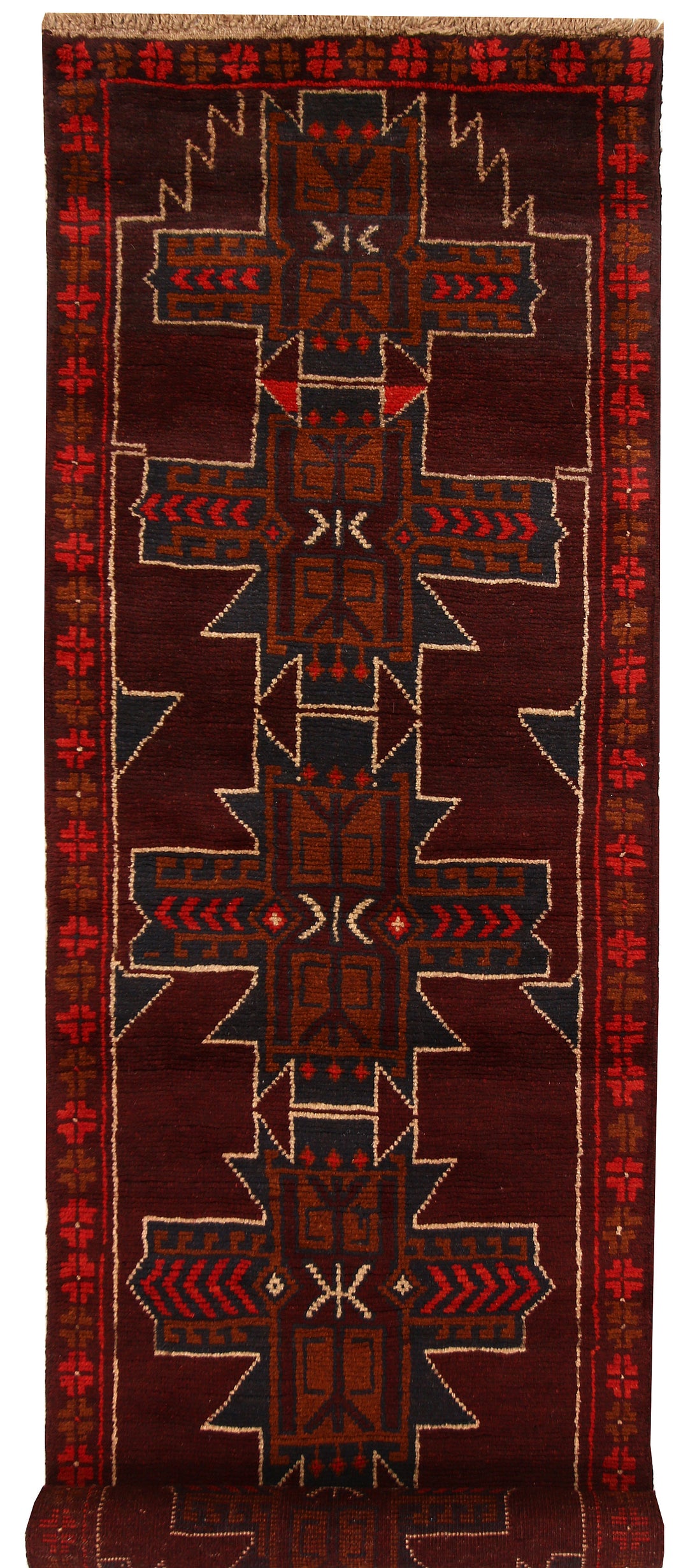 Saddle Brown Baluchi 2' 6 x 7' 11 - No. 63426 - ALRUG Rug Store