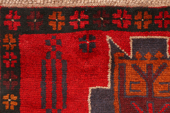 Dark Red Baluchi 2' 7 x 7' 10 - No. 63428 - ALRUG Rug Store