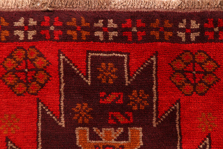 Dark Red Baluchi 2' 4 x 7' 10 - No. 63429 - ALRUG Rug Store