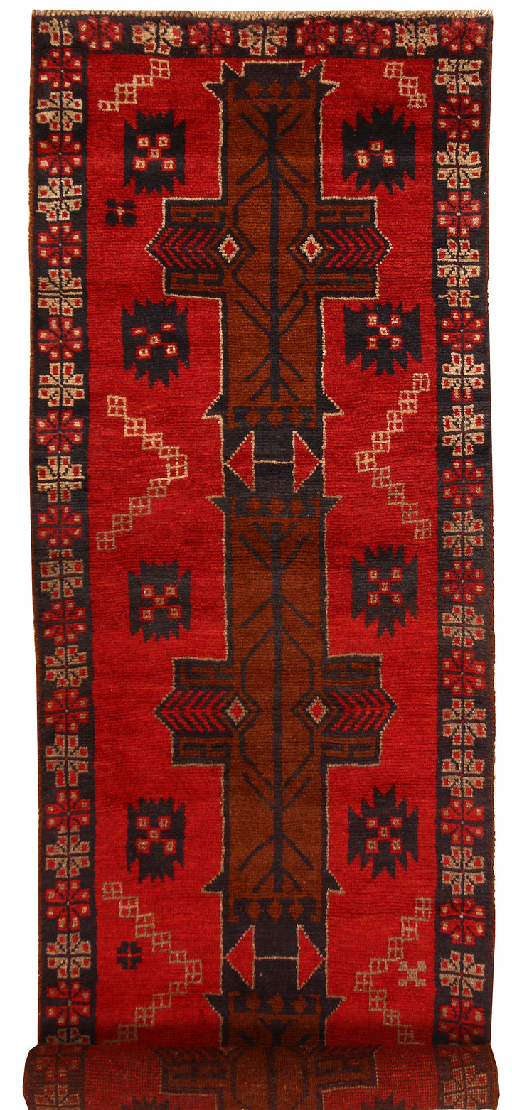 Dark Red Baluchi 2' 6 x 8' - No. 63430 - ALRUG Rug Store