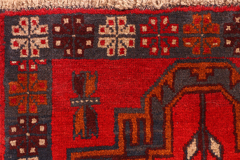 Dark Red Baluchi 2' 8 x 8' 2 - No. 63434 - ALRUG Rug Store