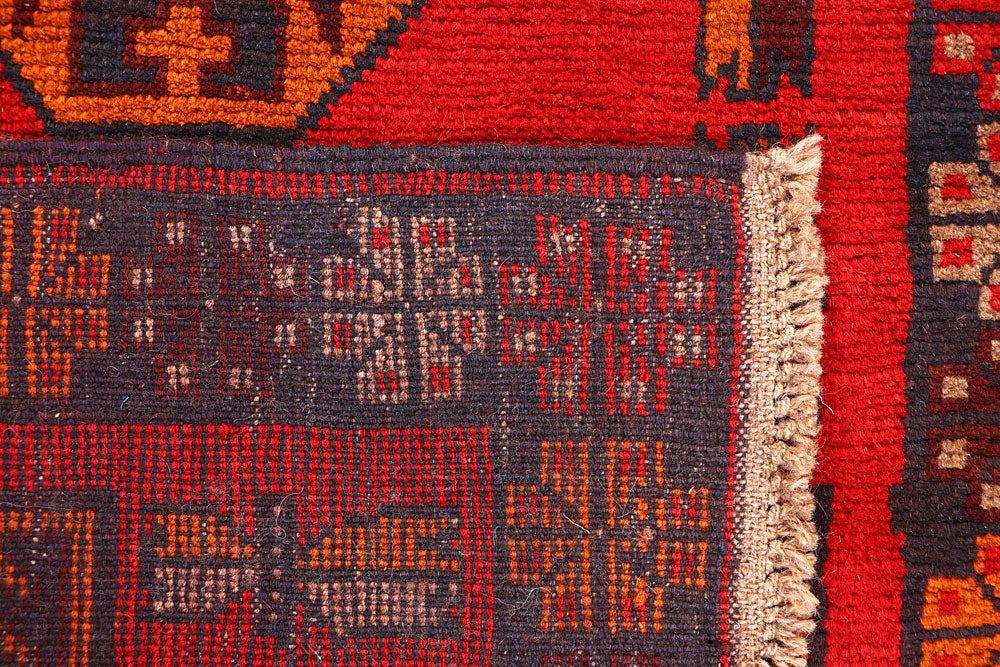 Dark Red Baluchi 2' 8 x 8' 2 - No. 63434 - ALRUG Rug Store