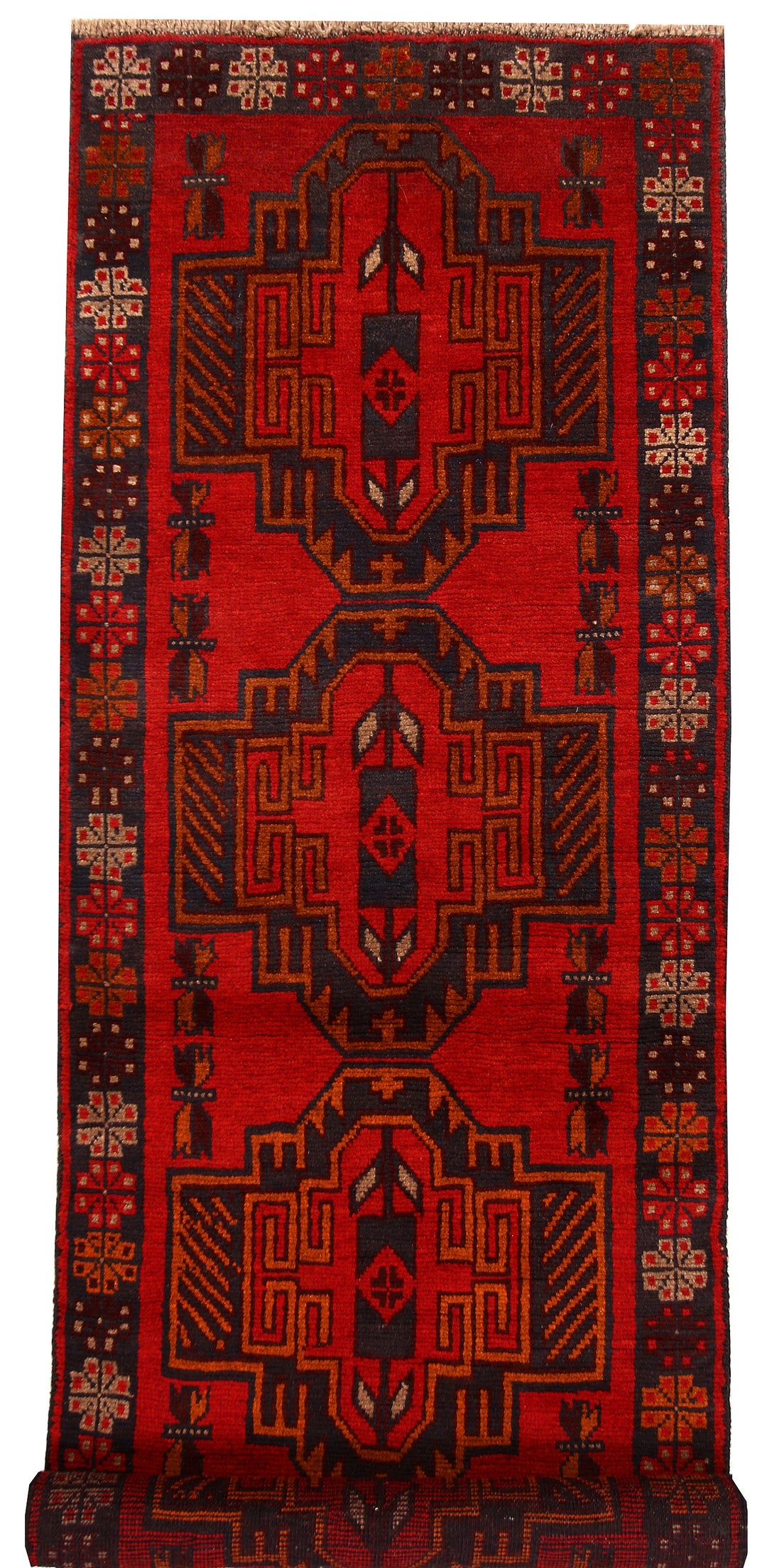 Dark Red Baluchi 2' 8 x 8' 2 - No. 63434 - ALRUG Rug Store