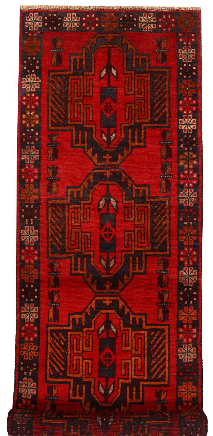 Dark Red Baluchi 2' 8 x 8' 2 - No. 63434 - ALRUG Rug Store