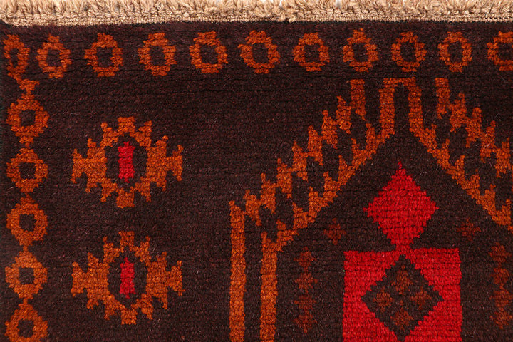 Maroon Baluchi 2' 6 x 8' - No. 63439 - ALRUG Rug Store