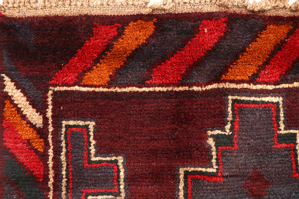 Maroon Baluchi 2' 6 x 8' 3 - No. 63446 - ALRUG Rug Store
