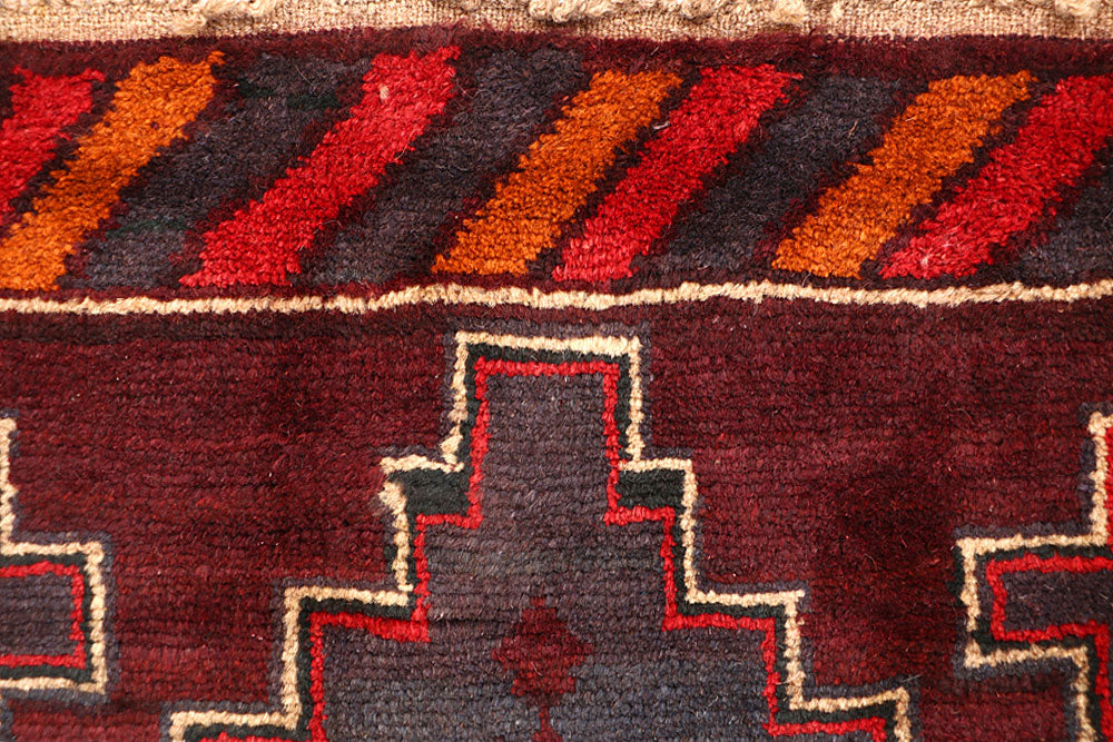 Maroon Baluchi 2' 6 x 8' 3 - No. 63446 - ALRUG Rug Store