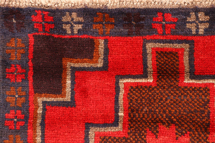 Red Baluchi 2' 6 x 8' - No. 63447 - ALRUG Rug Store