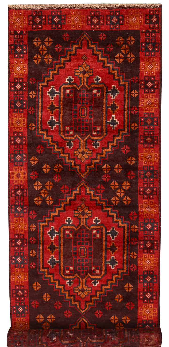 Maroon Baluchi 2' 8 x 8' 4 - No. 63449 - ALRUG Rug Store