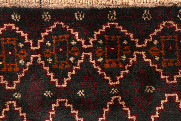 Black Baluchi 2' 9 x 7' 10 - No. 63450 - ALRUG Rug Store