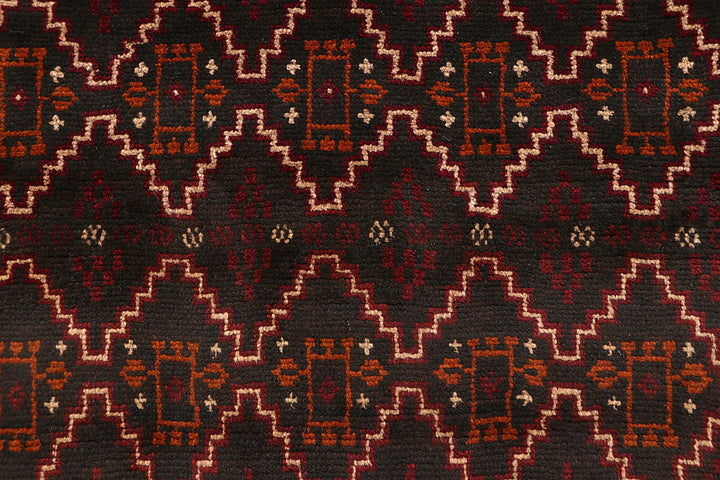 Black Baluchi 2' 9 x 7' 10 - No. 63450 - ALRUG Rug Store