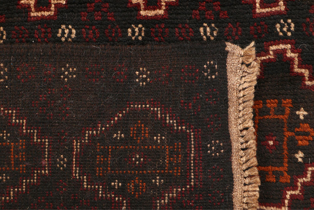 Black Baluchi 2' 9 x 7' 10 - No. 63450 - ALRUG Rug Store